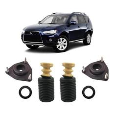 2 Kit Batente Coxim Dianteiro Outlander 2007 2008 2009 2010 - Qualykit