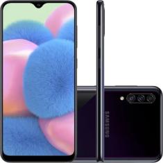 Smartphone Samsung Galaxy A30s, 64GB (Expansível até 512GB), RAM 4GB, Octa-Core, Câmera Tripla, Preto