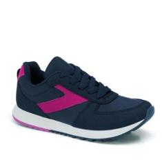 Tênis Infantil Klin Jogging Walk Kids Marinho Violeta-Feminino