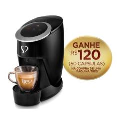 Cafeteira Espresso Touch Preta Automática - TRES 3 Corações, 110V