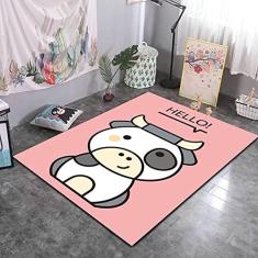 jia cool, Tapete de desenho animado, tapete de princesa e castelo para decoração de sala de estar, tapete antiderrapante para jogos para quarto de crianças, tapetes de berçário (60 x 90 cm)