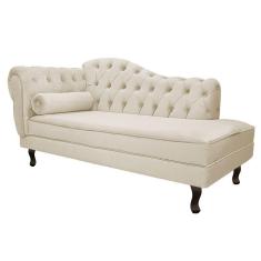 Diva Recamier Diana 160cm Lado Direito Suede - Doce Sonho Móveis Bege