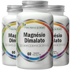 KIt 3X Magnésio Dimalato 60 cápsulas - Flora Nativa