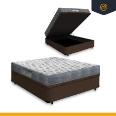 Cama Box Baú Viúva + Colchão D33 Ortobom Iso 100 128cm