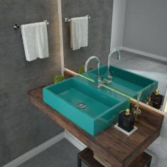 Kit Cuba RT55 com Torneira Luxo 1195 e Válvula Click 1 Polegada e meia Compace Azul Turquesa