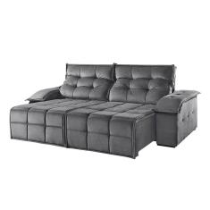 Sofá 3 Lugares Retrátil e Reclinável Martins M-122 Veludo