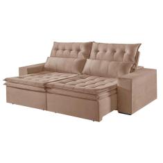 Sofá 4 Lugares Retrátil e Reclinável Martins M-118 Veludo