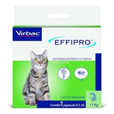 Virbac Effipro Antipulgas e Carrapatos para Gatos com 1 Pipeta