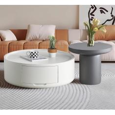 mesa de centro elevatória com armazenamento, mesas de centro redondas grandes de 2 camadas, mesa de centro moderna com armazenamento para escritório doméstico, mesas centrais redondas, sala