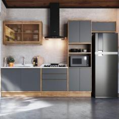 Cozinha Modulada 5 Peças 9 Portas 3 Gavetas com Divisor de Talheres 1 