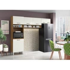 Cozinha Compacta Aurora 6 Portas Atacama Off White - Aramóveis