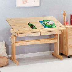 Escrivaninha Mesa de Desenho Olivia em Madeira Maciça - IDIMEX, Natura