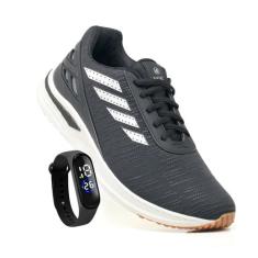 Tênis Masculino De Academia Esportivo Para Caminhada+Relógio - Nog, Pr