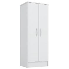 Guarda Roupa Infantil Lótus e Armário Multiuso Viena Branco Brilho - Demóbile