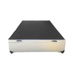 Cama Box Baú Viuvão Sintético Cinza Com 128cm de Largura