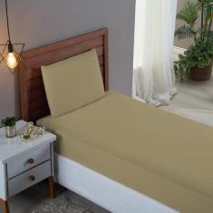 Lençol Cama de Solteiro 2 peças 300 Fios Percal 100% Algodão Cama Box 