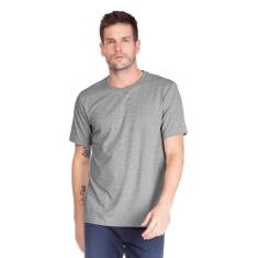 Camiseta Masculina Básica Comfort Cinza-Masculino