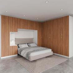 Guarda Roupa Modulado de Casal 12 Portas 6 Peças Hera CabeCasa Madeira