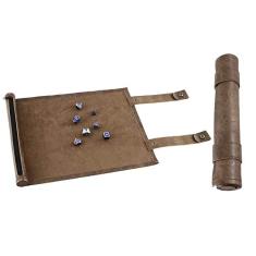 Forged Dice Co. Bandeja de dados de rolagem e tapete com suporte de dados com zíper – bolsa de armazenamento comporta até 14 dados poliédricos de metal ou plástico – Compatível com dados de jogo DND e Dungeons & Dragons