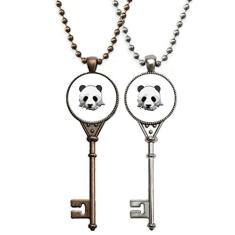 OFFbb-USA China National Treasure Panda Contorno Chaveiro Colar Pingente Joias Decoração Casal