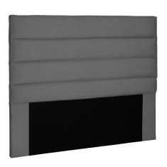 Cabeceira Estofada Cama Box Casal 140cm Suede Cinza