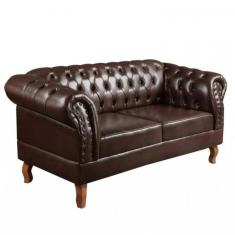 Sofá Dom Pedro Namoradeira Chesterfield Vintage Courissimo Bella Decor