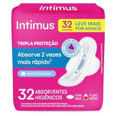 Intimus Absorvente Tripla Proteção Suave Com Abas - 32 Unidades