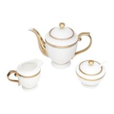Conjunto 3 peças para chá de porcelana branca Paddy Wolff - 25114