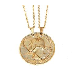 Colar Cordão Minha Amiga Best Friends Forever Folheado 2 Pçs - Milena 