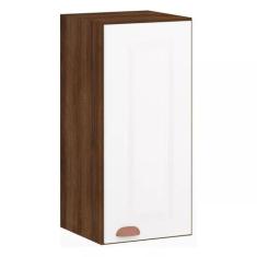 Armário para Cozinha 35 cm 1 Porta Safira Luciane Móveis, Nogueira Dou