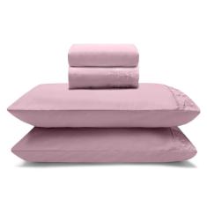 Jogo Cama Lençol Queen Buettner Renda Naira Rosa