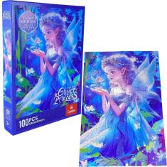 Quebra Cabeça Da Princesa Gliter Com 100 Peças Castela