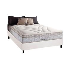 Cama Box Casal: Colchão Molas Herval Maxspring American + Base CRC Cou