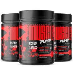 Kit 3x Pré Treino Muscle Pump Pre Workout 300g Espartanos-Unissex
