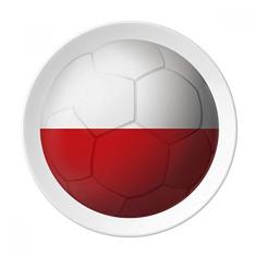 Prato decorativo de porcelana com bandeira nacional da Polônia, prato de jantar