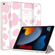 TopPerfekt Capa para iPad 9ª/8ª/7ª geração 2021/2020/2019 10,2 polegadas - Moldura de TPU à prova de choque e capa protetora de couro [suporte de lápis embutido, hibernar/despertar automático] vaca