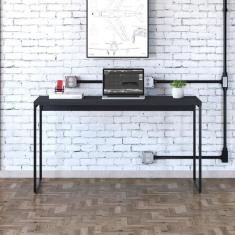 Mesa Dynamica 135x50x75cm Preto ônix - Est.preta Preto ônix - Est.preta