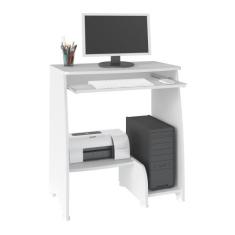 Escrivaninha 69cm com Suporte de CPU Multimóveis CR25212, Branco