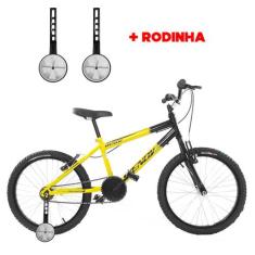 Bicicleta Com Rodinha Infantil Passeio Aro 20 Masculina Wendy, Preto, 