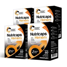 Kit 04 Nutricaps Homem Vitaminico 60 Capsulas Maxinutri