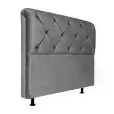 Cabeceira Casal 140Cm Barbara Suede Cinza Id Suede Cinza