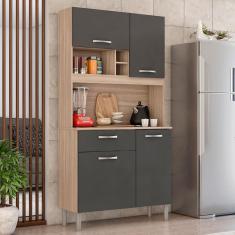 Cozinha Compacta Demóbile Malta com 4 Portas e 1 Gaveta - 91 cm de Largura