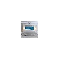 Cabeceira Capitonê Suede Azul Royal Queen 160 X 120 Rbl