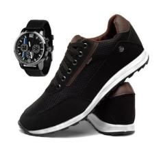 Tênis Masculino Sapatênis Legitimo Jogger Kit Mais Relógio-Masculino