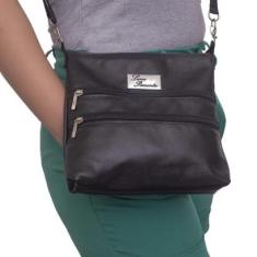 Bolsa de Couro Feminina alça transversal-Feminino