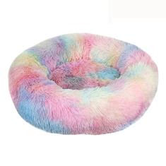 Cama calmante para cães pequenos – Cama lavável para animais de estimação pequenos, cama de gato de pelúcia redonda antiansiedade, serve para animais de estimação, diâmetro 40,6 cm