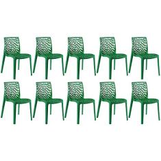 Loft7, Kit 10 cadeiras Gruvyer Verde