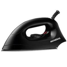 Ferro de Passar a Seco Mondial FSN-55-B Base em Alumínio Polido Preto