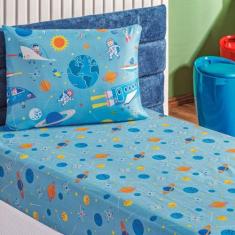 Jogo de Cama Infantil Solteiro Bouti Kids 02 Pçs Astronauta - BIA ENXO