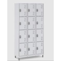 Guarda Volumes de Aço com 12 Portas para Academia - W3, Cinza